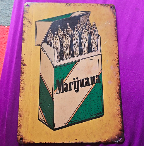 Marijuana blechschild aus - blechschild,