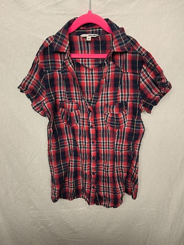 Bluse hemdbluse kariert rot - hemdbluse,