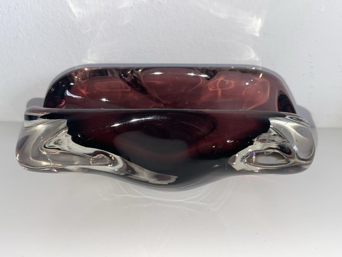 Schwere murano glas schale rot - murano,