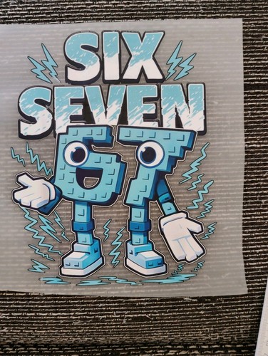 Bügelbild six seven - bügelbild,