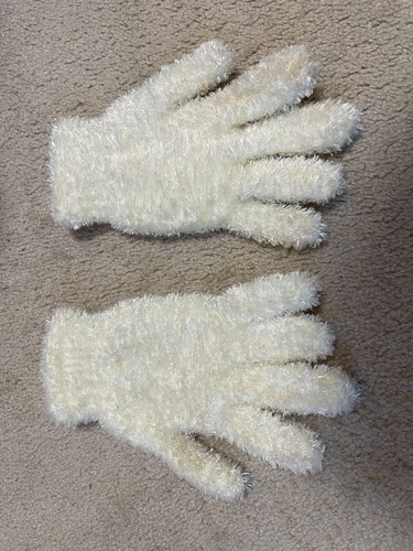 Paar flauschige handschuhe - 1,