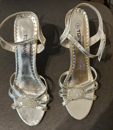 Sandalen silber - silber, 38