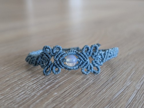 Makramee armband mondstein - makramee,