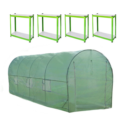 Polytunnel gewächshaus 6x3m - gewächshaus,