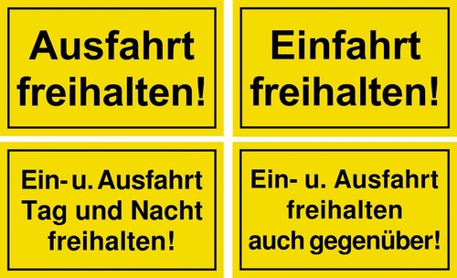 Schild ein und ausfahrt - -,