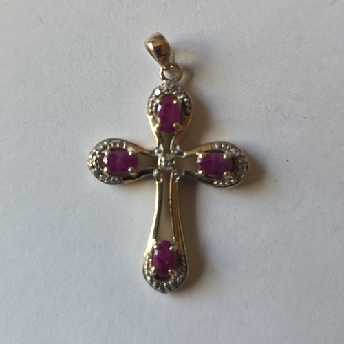 925 silber vergoldete kreuz - 925,
