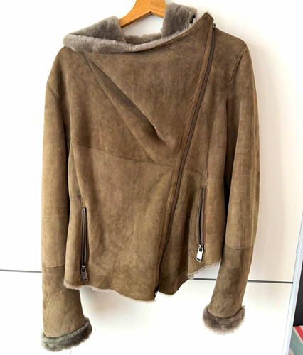 Lederjacke kurz mit - , lammfell