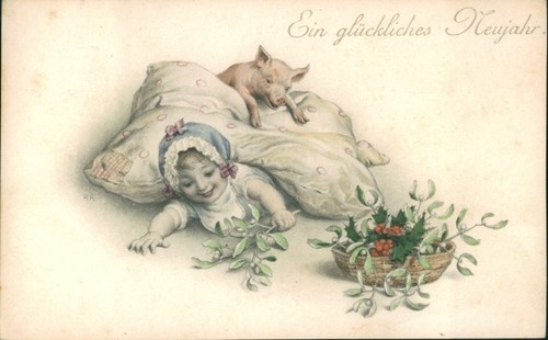 Glückwunsch neujahr - ak,