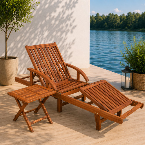 Sonnenliege mit tisch - sonnenliege,