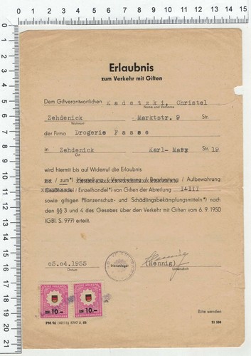 Ddr drogerie erlaubnis - ddr,