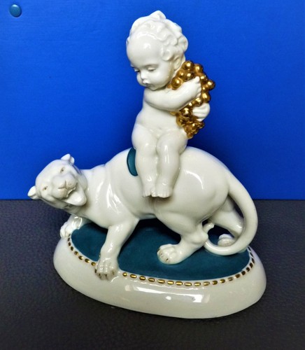 Porzellan figur bacchus mit - figur,