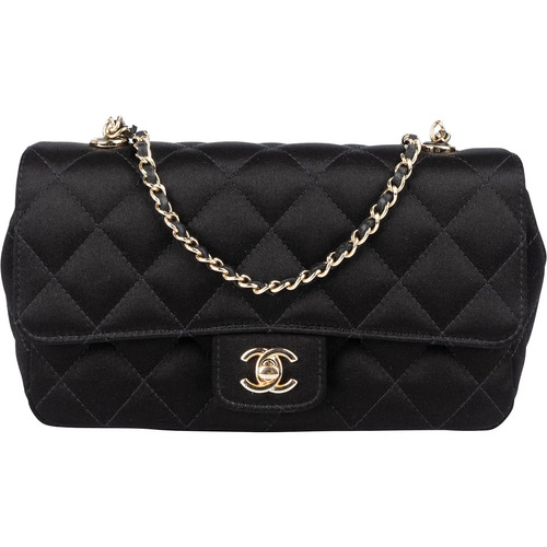 Chanel quilted satin mini - chanel,