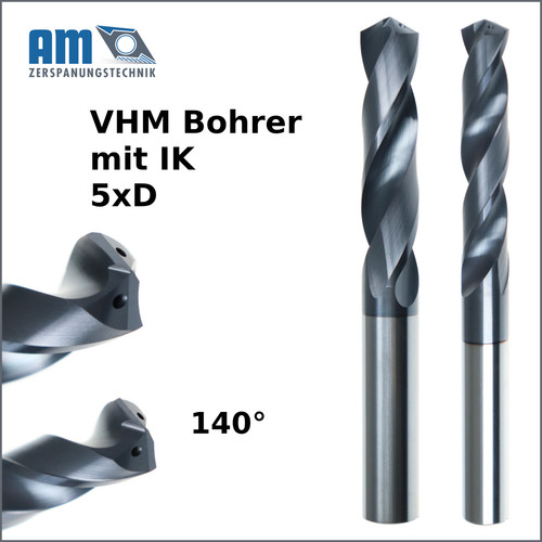 Vhm spiralbohrer 5xd - vhm,