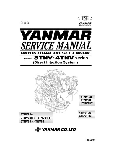 Yanmar 3tnv 4tnv serie - serie, service