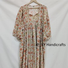 Indisches baumwoll midikleid - indisches, baumwoll-midikleid