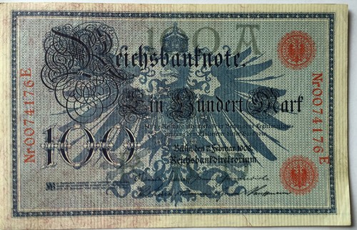 100 einhundert mark 1908 - mark,