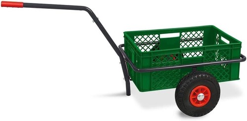 Handwagen mit kunststoffkorb - handwagen,