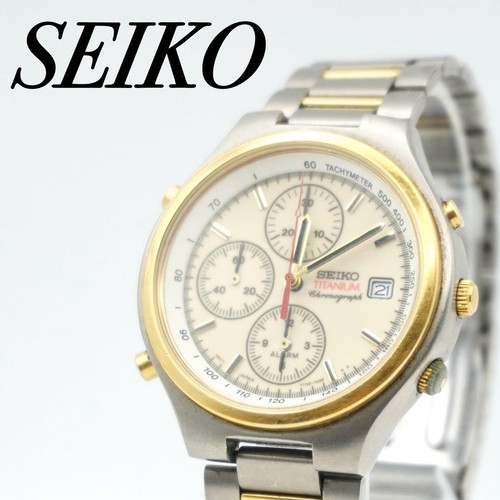 Seiko 7t32 7d00 titan - uhr, aus