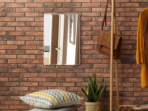 Flacher wandspiegel mit - flacher,
