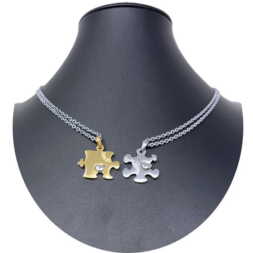 Puzzle herz silber gold - herz,