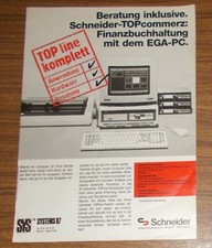 Seltene Werbung SCHNEIDER PC 1640 ECD/HD 20 TOPcommerz EGA-PC #2 1987
