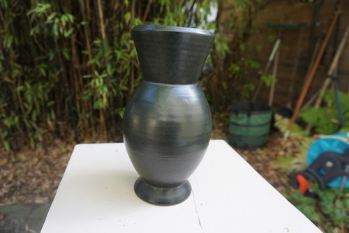 Vase schwarz art deco form - art, h