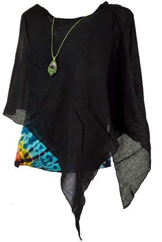 Lagenlook poncho leichter - lagenlook,