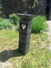 Säule Schale Dekosäule Rostsäule Edelrostsäule Gartendeko Pflanzenständer Stele