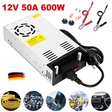 DC Schaltnetzteil 12V 50A 600W LED Trafo Netzteil Adapter Power Transformator DE