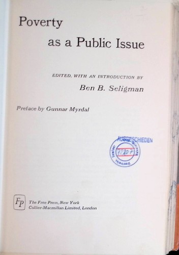 Poverty public issue - a,