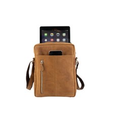 Vintage leder schultertasche - leder,