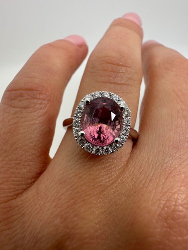 Ring platin ovaler rosa - ring,