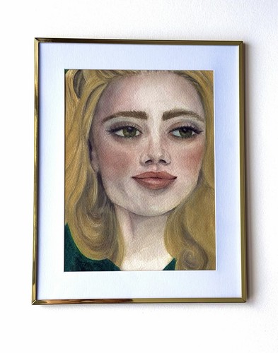 Original malerei woman art - -,