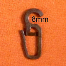 Gardinenhaken braun Öse 8mm für Ringe Faltenlegehaken Überklipshaken Faltenhaken