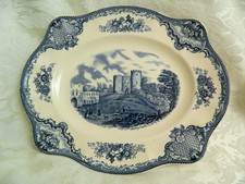 Platte ca.28,5 x 23,5 cm  Old Britain Castles blau Johnson Brothers