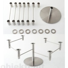 Modulight Kerzenleuchter Kerzenständer Edelstahl steckbar Swiss Design 1990er