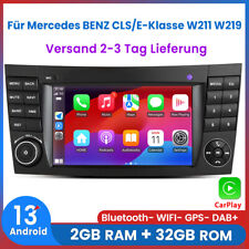 Android DAB+ Autoradio GPS Navi CarPlay Für Mercedes BENZ CLS/E-Klasse W211 W219