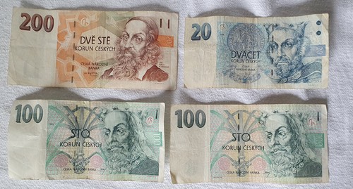 Banknoten tschechien - 4x,