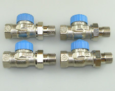 4x HEIMEIER THERMOSTATVENTIL 1/2" ZOLL DURCHGANG HEIZKÖRPERVENTIL SCHWERKRAFT