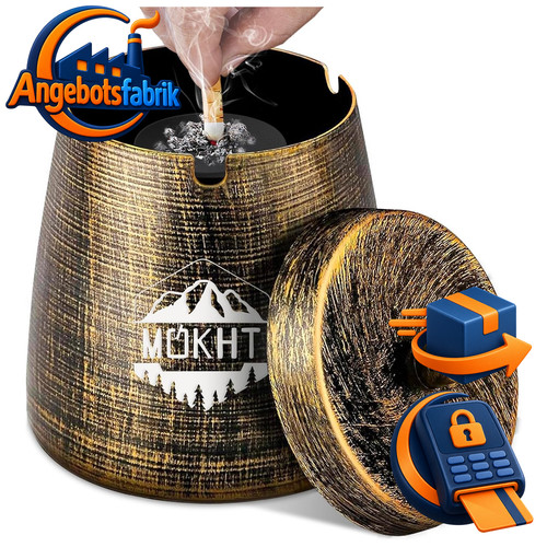Aschenbecher edelstahl mit - aschenbecher,