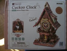 ROKR 3D Puzzle Cuckoo Clock Model Kit for Adults, Wooden Decor LC901