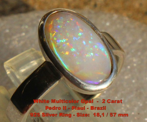 White multicolor opal - multicolor,
