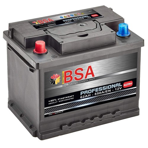 Bsa autobatterie 62ah - bsa, 550a/en