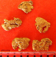 5 GOLDNUGGETS aus Alaska Goldnugget Goldbarren Münze Gold Nuggets Geschenk