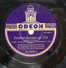 Schellackplatte Grammophonplatte Platte Forellen-Quintett op. 114 Odeon