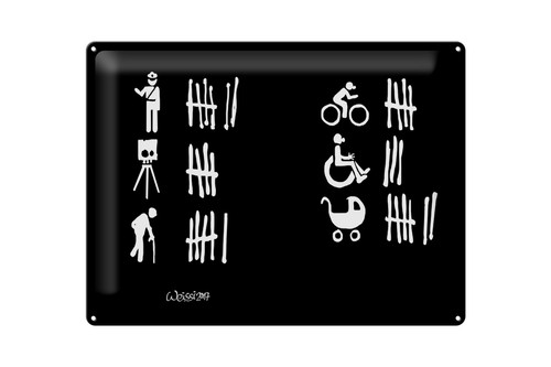 Blechschild strichliste - blechschild,