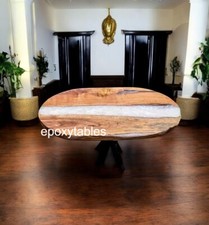 Oval weiß Epoxidharz Holz