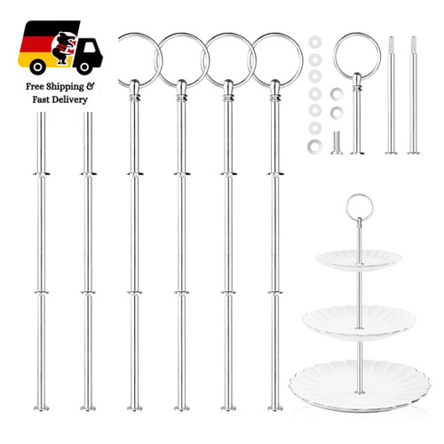 Metallstangen etagere silber - silber, 6