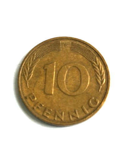 Brd pfennig 1988 messing - 10,