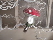 Deko Pilz aus Glas mit Clip